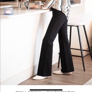 Betabrand black bootcut dress pant yoga pants